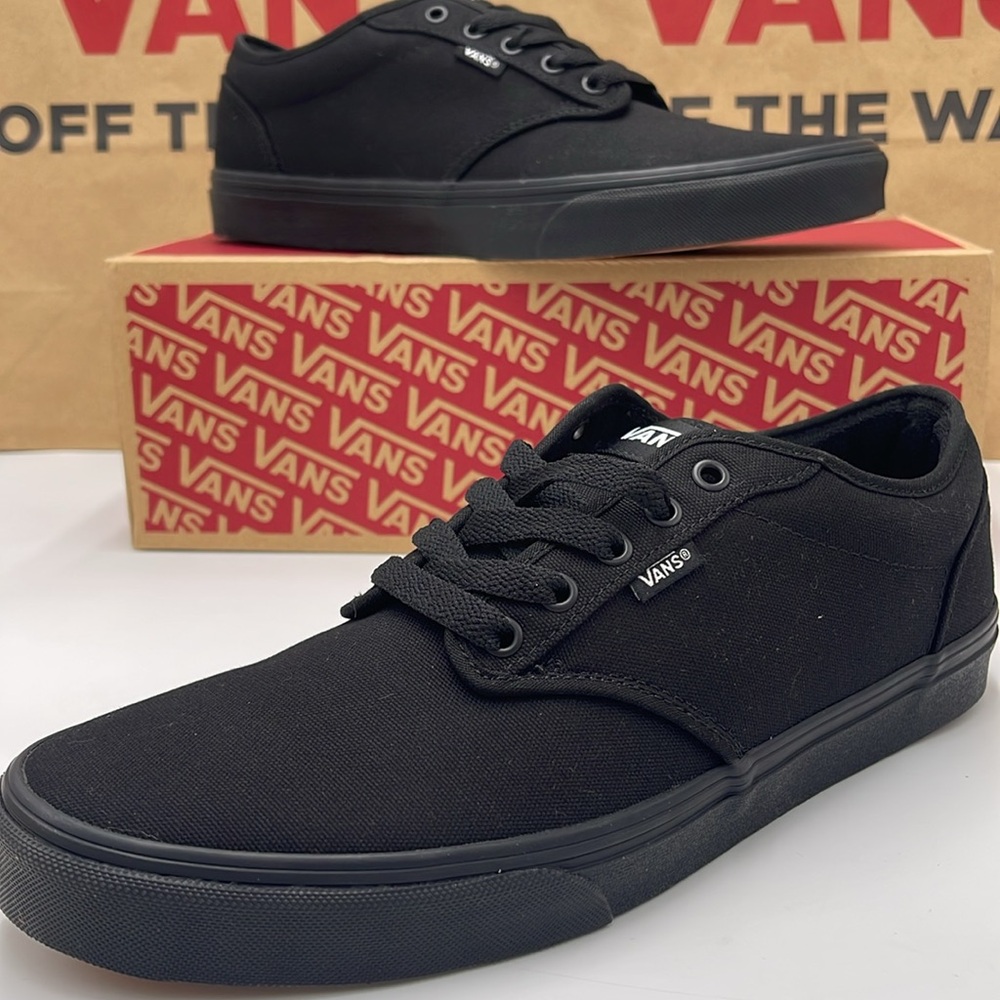 Vans Women’s Black Canvas Sneakers Atwood (Canvas) Black/Black
VN000TUY186 - Picture 15 of 16